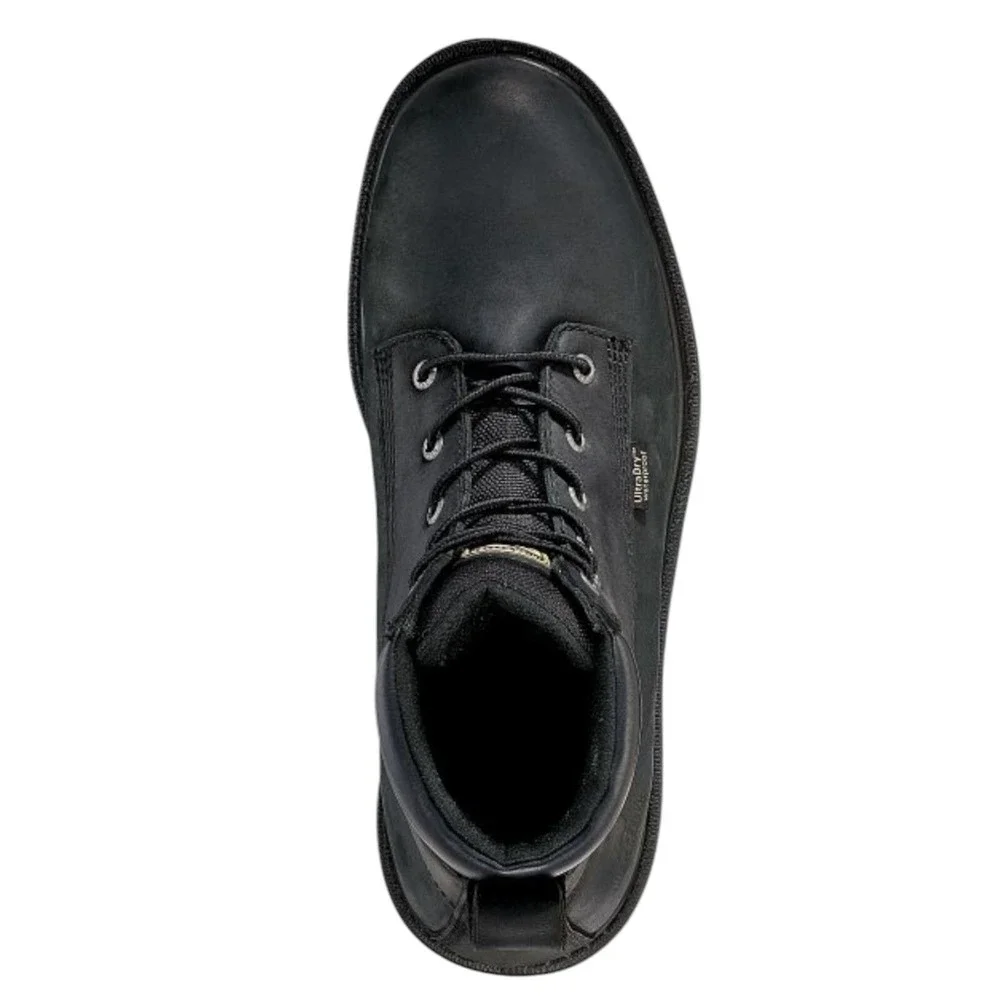 Red Wing Irish Setter Hopkins Black Waterproof Leather Safety Toe Boot Men 8 NEW